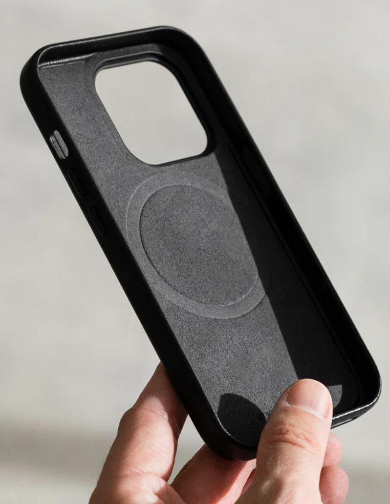 Coque en cuir iPhone 16 Pro Max Noire